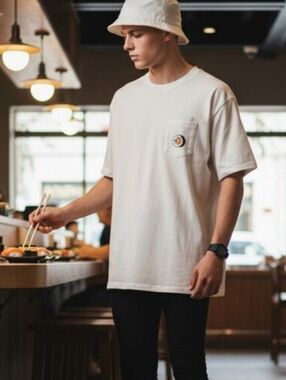 Converse White Sushi Graphic T-Shirt Size Large Unisex